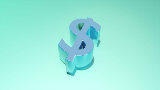 Dollar sign. Computer generated 3d render