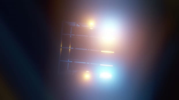 Wireframe sci fi cube. Computer generated 3d render