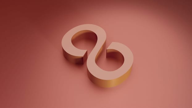 3D infinity sign. Computer generated 3d render