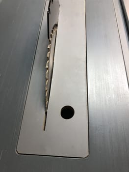 Sharp teeth of a circular table saw