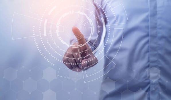 Global internet connection application and technology digital marketing, Financial and banking, Businessman holding globe on blurred background