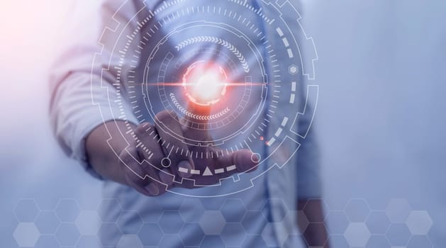 Global internet connection application and technology digital marketing, Financial and banking, Businessman holding globe on blurred background