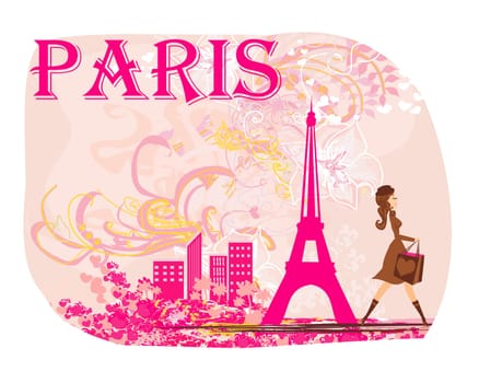 fashionable elegant woman in Paris