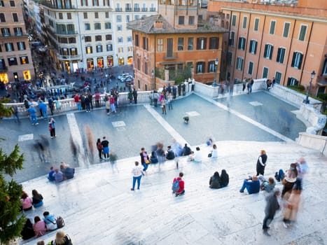 Piazza di Spagna and the Spanish Steps in Rome, Italy
