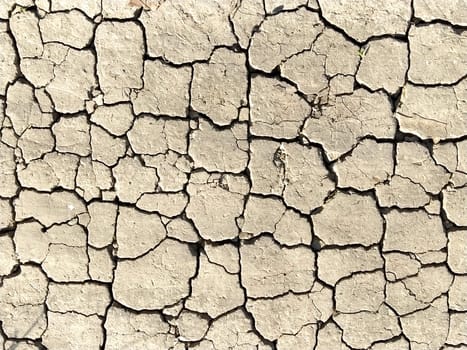 Desert texture. Good for background. Dry cracked earth and sand. Deep cracks pierce the ground.