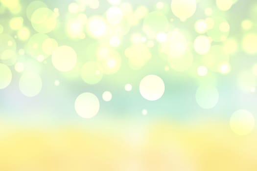 Hello spring background. Abstract delicate bright spring or summer landscape texture with natural green yellow white bokeh lights, sunshine and butterflies. Beautiful backdrop with space.