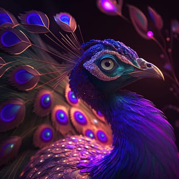 The Divine and Colorful Peacock, generative ai