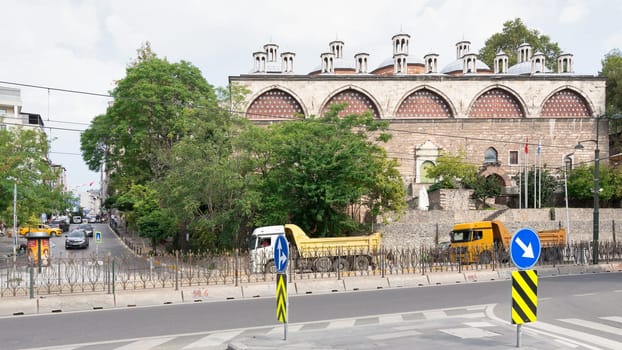 Istanbul, Turkey - August 31, 2022: Tophane-I Amire Culture and Art Center, located in Mimar Sinan Guzel Sanatlar Universitesi, Tophane neighbourhood, Beyoglu District