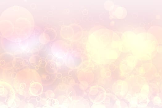 Abstract blurred fresh vivid spring summer light delicate pastel yellow pink orange bokeh background texture with bright circular soft color lights. Beautiful backdrop illustration.