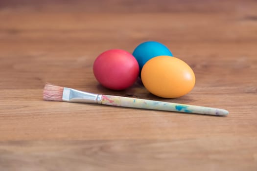 Handmade pastel easter egg for easternest at april. Decorative holidays present crafting time for traditional beautiful decoration.