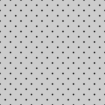 Seamless black and grey vector pattern or tile background with polka dots. For decoration, desktop wallpaper and website design.