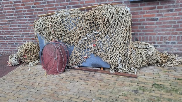 Urk, Netherlands - November 28, 2022:.Visiting the city of Urk in a mobile home. Urk used to be an island and is now a small fishing village on the Isselmeer.