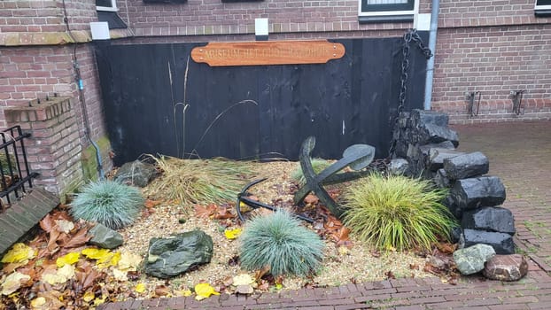 Urk, Netherlands - November 28, 2022:.Visiting the city of Urk in a mobile home. Urk used to be an island and is now a small fishing village on the Isselmeer.