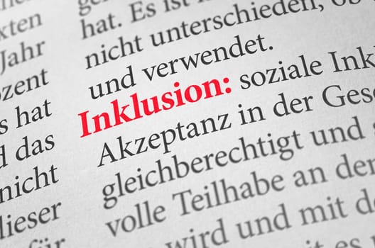 Dictionary with the term inclusion