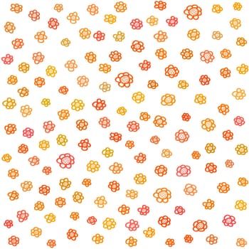 Little red and orange flowers - seamless background