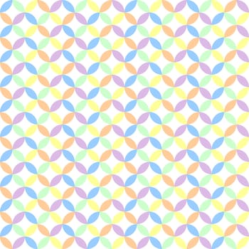 retro geometric circle background in pastel colors