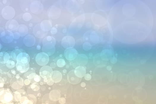 Abstract sea background. Abstract tropical sandy summer beach background with bokeh lights on light blue sky and sun. Beautiful texture. Space.