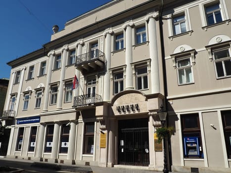 Subotica, Serbia, September 12 Subotica architecture, facades of historic buildings and landmarks. Subotica szabadka in Hungarian Art Nouveau style, Vojvodina, the former territory of Austria-Hungary
