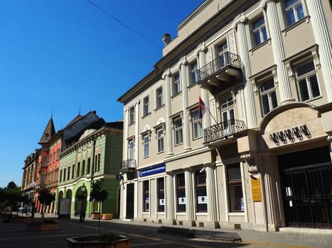 Subotica, Serbia, September 12 Subotica architecture, facades of historic buildings and landmarks. Subotica szabadka in Hungarian Art Nouveau style, Vojvodina, the former territory of Austria-Hungary