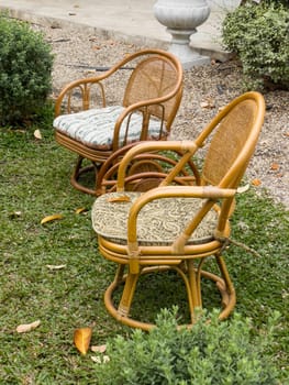 Home outdoor furniture vintage style, stock photo