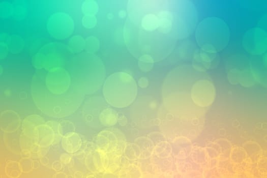 Hello spring background. Abstract bright spring or summer landscape texture with natural green yellow bokeh lights sun and blue sky. Spring or summer backdrop with copy space.