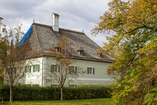 Old house in Toscana Park in Gmunden, Austria