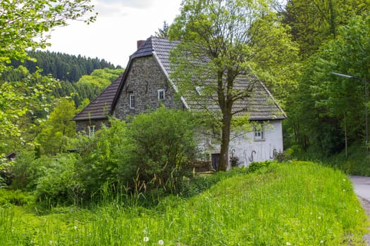 Bergisches Land in Germany -  landscape with house