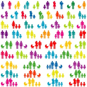 Set of family icons