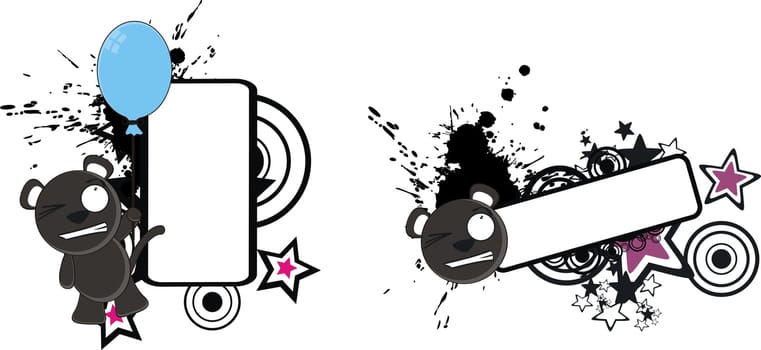 panther baby cartoon copyspace in vector format very easy to edit