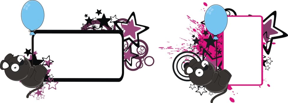 panther baby cartoon copyspace in vector format very easy to edit
