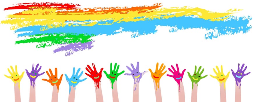 colorful hands