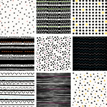 digital vector paper,  pattern set