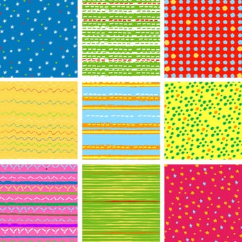 digital vector paper,  pattern set