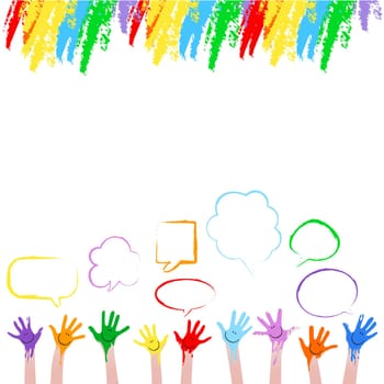 colorful hands