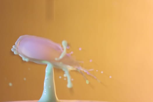 drops colliding and forming a spectacular image abstract random shapes
