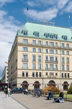 The famous Hotel Adlon, accommodation for state guests and celebrities at Pariser Platz in Berlin