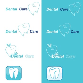 Healthy teeth logo collection. Clean and bright designs. Beautiful color combinations.