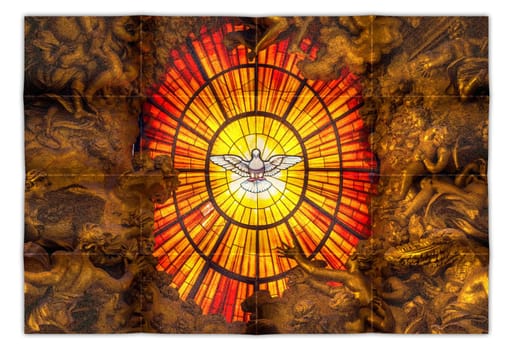 Creative picture of Holy Spirit symbol of peace, love and hope. Concept for Christianity, god, heaven.