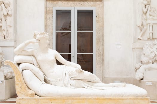 Possagno, Italy - June 2022: Pauline Borghese Bonaparte Venus Victorious by Antonio Canova, 1805