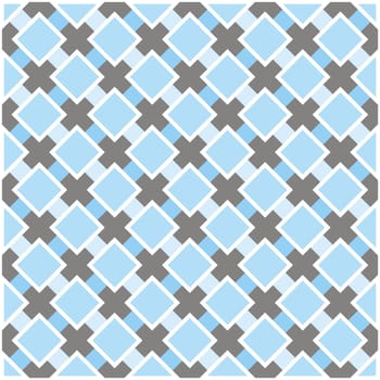Big blue and dark grey vector background for website, decoration wallpaper. Seamless retro pattern.