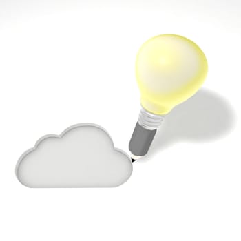 This illustration represents the conception of a internet cloud services.