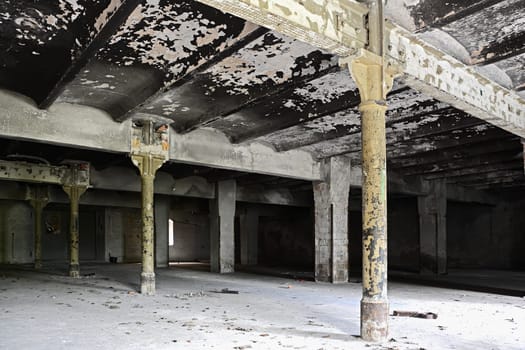 Room in an abandoned brewery