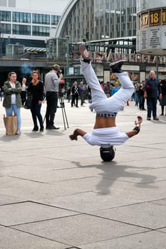 Breakdance on Alexanderplatz in Berlin