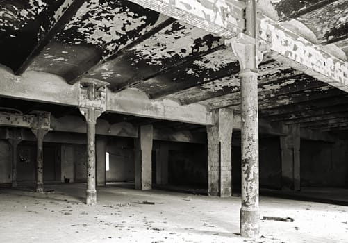 Room in an abandoned factory