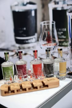Cracow, Poland - November 3, 2021: International Wine Trade Fair ENOEXPO in Cracow. Producers of wine from all around the world meet the importers distributors and representatives.
