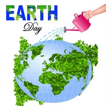 Earth Day - Planting on earth to save the environment