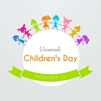 Vector illustration of Universal Children day poster
