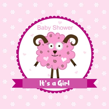 Template greeting card, vector illustration