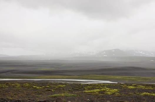 Scenic view of endless space and nature in Iceland