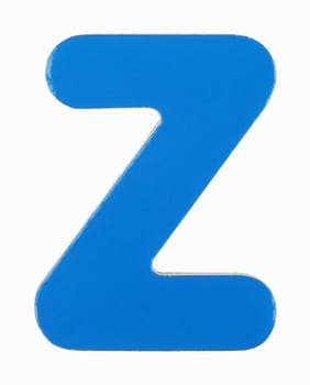 An upper case Z magnetic letter on white with clipping path
